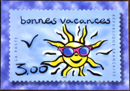 Carte Timbre YT 3241 - BONNES VACANCES - Timbres (représentations)