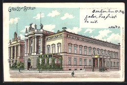 Lithographie Berlin, Palais Kaiser Wilhelm I. Mit Historischen Eckfenstern  - Mitte