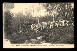 CHASSE - CHASSE A COURRE - FORET DE VILLERS-COTTERETS - EQUIPAGE MEUNIER - HALLALI A LA MONTEE GELEE - Jagd