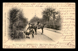 CHASSE - CHASSE A COURRE - FORET DE FONTAINEBLEAU - CHIENS D'ATTAQUE - MISE A LA VOIE - Jagd