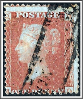 QV SG24 1d Red-brown (M-D) Used Hrd2a - Used Stamps