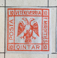 ALBANIE - VARIÉTÉ ( TRÈS RARE) 1921, District De Mirditë, Numéro Local, Timbre 10 Quinta - Albania