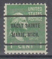 USA Precancel Vorausentwertungen Preo Bureau Michigan, Sault Sainte Marie 804-62 - Precancels