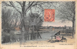 P-24-Mi-Is-1805 : LEVALLOIS-PERRET BAC DE L'ILE DE LA JATTE. CARTE EN COULEUR - Levallois Perret