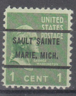 USA Precancel Vorausentwertungen Preo Bureau Michigan, Sault Sainte Marie 804-72 - Precancels