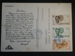 DO12  DIEGO SUAREZ     BELLE  CARTE  IONYL   1956 TANA + AFF. INTERESSANT+++ - Lettres & Documents