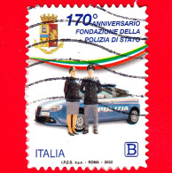 ITALIA - Usato - 2022 - 170 Anni Della Polizia Di Stato – Agenti - Volante - Logo - B - 2021-...: Usados