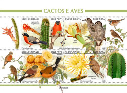 2024-04 - CENTRAL AFRICAN - CACTUS & BIRDS                  4V  MNH** - Cactusses