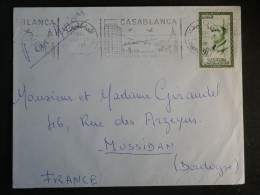 DO12  MAROC   BELLE  LETTRE    1961  CASABLANCA A  MUSSIDAN   + AFF. INTERESSANT+++ - Storia Postale