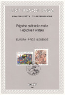 CROATIA First Day Panes 412-413 - Fairy Tales, Popular Stories & Legends