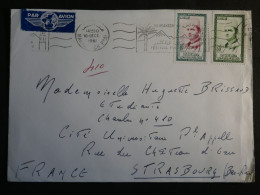 DO12  MAROC   BELLE  LETTRE    1961  CASABLANCA  A  STRASBOURG FRANCE    + AFF. INTERESSANT+++ - Brieven En Documenten