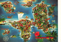 CARTE GEOGRAPHIQUES - La Guadeloupe - Colorisé - Carte Postale - Landkarten