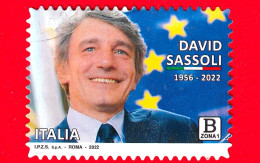 ITALIA - Usato - 2022 - David Sassoli (1956-2022), Giornalista, Politico – B Zona 1 - 2021-...: Used