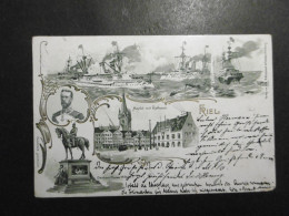 Deutsches Reich Mi. 55 Auf AK Kiel An SMS Vineta 28.12.1900 An Ingenieur Springer Vom Kais.Hofpostamt - Storia Postale