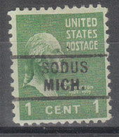 USA Precancel Vorausentwertungen Preo Locals Michigan, Sodus 729 - Precancels