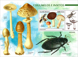 2024-04 - CENTRAL AFRICAN - MUSHROOMS & INSECTS                  1V  MNH** - Pilze