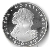 100 Zl  1975 (Ag)  Helena Modrzejewska 1840-1909 - Pologne