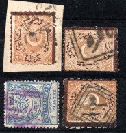 3115.TURKEY 4 CLASSIC STAMPS WITH NICE POSTMARKS - Gebruikt