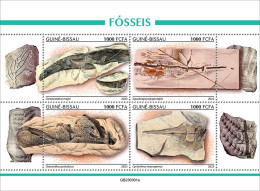 2024-04 - CENTRAL AFRICAN - FOSSILS                  4V  MNH** - Fósiles