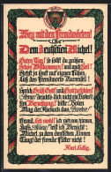 AK Deutscher Schulverein Nr. 825: Weg Mit Den Fremdwörtern!..., Zitat Karl Lustig  - Guerre 1914-18