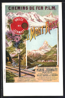 AK Chemins De Fer P.L.M., Vallee De Zermatt, Le Mont Rose  - Advertising