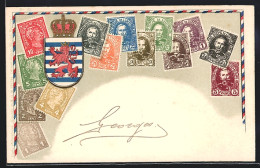 AK Briefmarken Aus Luxenburg  - Briefmarken (Abbildungen)