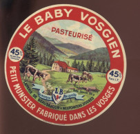 ETIQUETTE DE FROMAGE - PETIT MUNSTER BABY VOSGIEN - LAITERIE DE BEAUSEJOUR, NEUFCHATEAU (VOSGES) - Formaggio