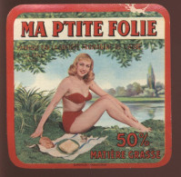 ETIQUETTE DE FROMAGE - MA P'TITE FOLIE - FABRIQUE PAR LA SOCIETE FROMAGERE DE L'AUBE A VULAINES (AUBE) - Quesos