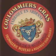 ETIQUETTE DE FROMAGE - COULOMMIERS - FROMAGERIE MOREAU, ROUVROY-SUR-AUDRY (ARDENNES) - Fromage