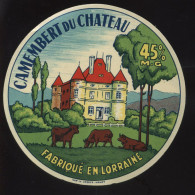 ETIQUETTE DE FROMAGE - CAMEMBERT DU CHATEAU DE SANDAUCOURT (VOSGES) - FABRIQUE EN LORRAINE  - Kaas