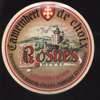 ETIQUETTE DE FROMAGE - CAMEMBERT ROSNES - FROMAGERIE MARTIN-COLLET, ROSNES (MEUSE) - Quesos