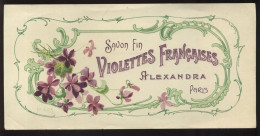 PARFUMS-BEAUTE - ETIQUETTE - SAVON FIN VIOLETTES FRANCAISES ALEXANDRA, PARIS - Etichette