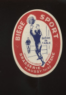 ETIQUETTE DE BIERE - BIERE SPORT - BRASSERIE LESNE, HAUSSY, NORD - Cerveza