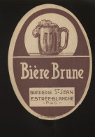 ETIQUETTE DE BIERE - BRASSERIE ST-JEAN - ESTREE-BLANCHE, PAS DE CALAIS - Bière