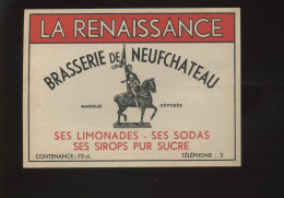 ETIQUETTE DE BIERE - LA RENAISSANCE, BRASSERIE DE NEUFCHATEAU, VOSGES - Beer