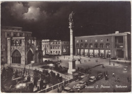 Lecce: OLDTIMER AUTO'S/CARS FIAT - Piazza S. Oronzo - Notturno - (Italia) - 1960 - Voitures De Tourisme