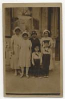 CARTE  PHOTO GROUPE  FAMILIAL  AVEC 2 ENFANTS DE  MARINS  DU  DESSAIX  ET  DU  SOUCOUF(   VOIR  TITRES  SUR  LES - Warships