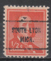 USA Precancel Vorausentwertungen Preo Locals Michigan, South Lyons 713 - Precancels