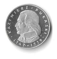 100 Zl  1976 (Ag)  1976 Kazimierz Pulaski 1747-1779 - Polen