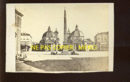 ITALIE - ROME - 1869 - PLACE DU PEULPLE - FORMAT 9.5 X 6 CM - Places