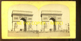 PHOTO STEREO - PARIS - L'ARC DE TRIOMPHE - FORMAT 17 X 8.5 CM  - Stereo-Photographie