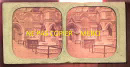 PHOTO STEREO CIRCA 1860 - TRANSPARENTE - MUSEE DE SCULPTURES - FORMAT 17.5 X 8.5 CM - VOIR ETAT - Fotos Estereoscópicas