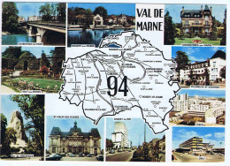 VAL De MARNE - Carte Géo + 10 Vues - Combier - CIM N° CI. 94 - Andere & Zonder Classificatie