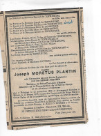 FP Nécrologie Germaine Van Der Beken Pasteel épse Joseph Moretus Plantin Wilrijk 1979 - Obituary Notices