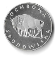 100 Zl  1977 (Ag)  Ochrona Srodowiska - Wisent - Polonia