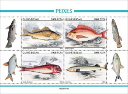 2024-04 - CENTRAL AFRICAN - FISHES                  4V  MNH** - Poissons