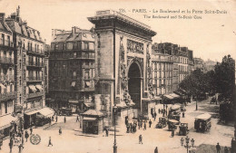 FRANCE - Paris - Boulevard Et La Porte Saint Denis - Carte Postale Ancienne - Autres Monuments, édifices