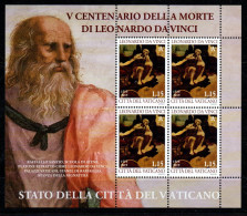 2019 - Vaticano 1834 Morte Di Leonardo Da Vinci - Minifoglio   ++++++++ - Ongebruikt