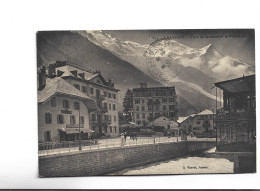 CPA  DPT 74 CHAMONIX  PLACE DE SAUSSURE  ET LE MONT BLANC En 1912! - Chamonix-Mont-Blanc
