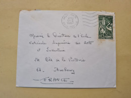 Lettre 1967 BEJA TUNISIE POUR STRASBOURG - Tunisia (1956-...)